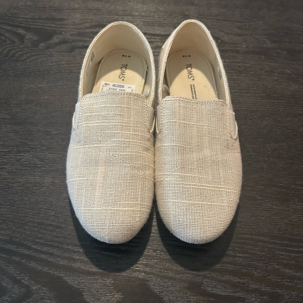Crème/Sparkly Toms
